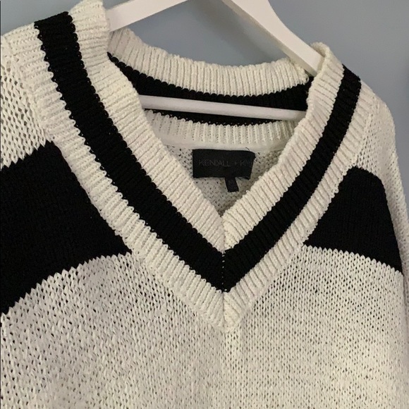 KENDALL & KYLIE oversized cotton varsity sweater - Picture 4 of 7